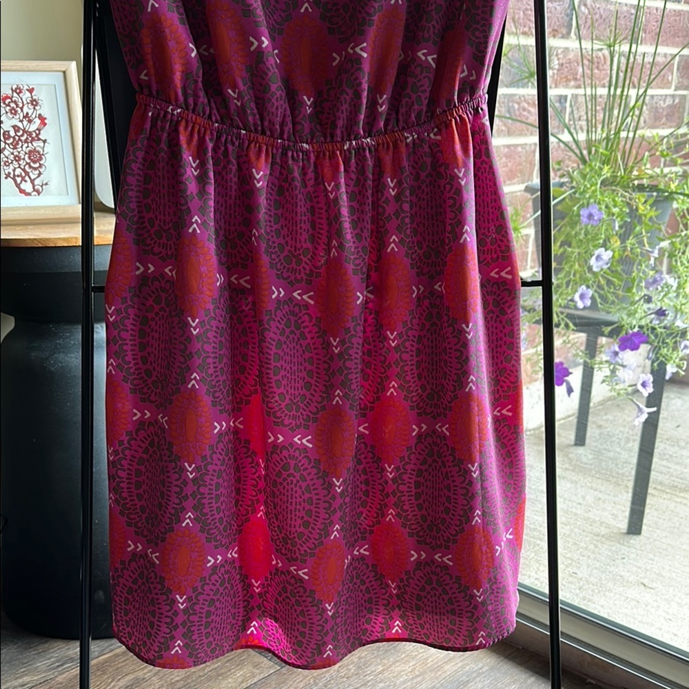 GAP Red Sleeveless Scoop Neck Sundress Casual - Picture 5 of 6
